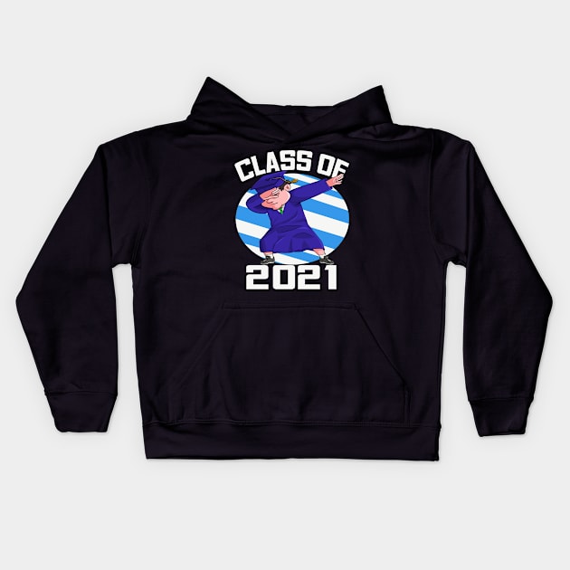 Class of 2021 Graduation Dabbing Dance Boy Kids Hoodie by Noseking